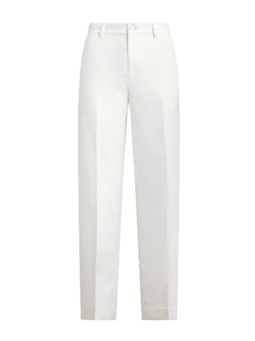 Pantaloni bianchi LAUREN RALPH LAUREN | SENDON-CROPPED-PLEATED.WHITE